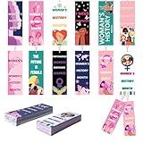 Wehhbtye 180Pcs Women's History Month Bookmarks, 12 Styles Feminism Freedom Bookmarks with Double-Sided Print, Inspirational Female Rights Awareness Book Marks for Women Day Party Office Supply