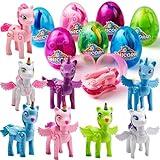 JOYIN 8 Pack Pre Filled 3.5" Easter Egg with Unicorn Deformation Toys, Easter Party Favor for Girls Toddlers Kids Egg Hunt, Basket Stuffers Filler, Classroom Prize Supplies