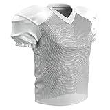 CHAMPRO boys Time Out Stretch Polyester Practice Football Jersey , White , Medium