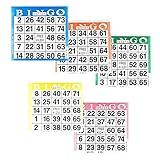 American Games Bingo Paper Game Cards - 1 Card - 5 Sheets - 100 Books - 4 Inch Square Size Disposable Cards - Made in USA