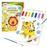 FEREDO KIDS Paint with Water Coloring Books for Toddlers Craft, Mess Free Watercolor Painting Set for Kids Ages 3 4 5 6 7 8, Arts and Crafts Gifts Toys for Girls Boys - Animal