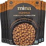 Mina Moroccan Chickpeas, Ready to Eat, Chickpeas High In Plant Based Protein, Vegan, Non-GMO, Gluten Free, Kosher, Microwavable, Packaged Meals & Side Dishes, 10 oz (Pack of 6)