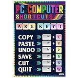 ADOGEO Computer Lab School Sign, 12x18 inch Chalkboard Poster, IT Computers Teacher Technology Class Shortcuts Sign, Educational Kindness Lovers Posters Art, Teacher Door Sign