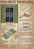 Tin sign Old Fashioned Pickleball Knowledge 12×16-inch aluminum signs, perfect for indoor/outdoor wall decoration, adding charm to any space