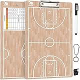WISYOK Double-Sided Basketball Coaching Clipboard, Dry Erase Board for Coaches, Ideal Basketball Coach Gift