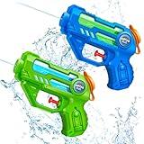 Doviden Water Guns for Kids - 2 Pack Mini Squirt Water Gun with Trigger Small Water Pistol Blaster Toys for Boys Girls Toddlers Summer Toys Outdoor Swimming Pool Beach Water Fighting