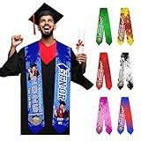 MyPupSocks Personalized Graduation Stole Class of 2025, Custom Stoles for Graduation 2025 Senior High School, Customized Graduation Sash for College, Graduation Gifts for Him