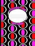 Red Pink Mod Circles Composition Notebook: College Ruled Lined 200 Page Book (7.44 x 9.69)