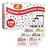 JELLY BELLY Scented Wipes, 6 Assorted Scents Eye Glasses Cleaner Wipes, Lens Cleaners for Sunglasses Touchscreen, Eyeglass Cleaning Wipe, Glasses Lens Wipe Cleaners for iPhone/Laptop, 108-Pack