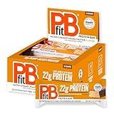 PBfit Salted Caramel Peanut Butter Protein Bars, 22g Protein, Gluten Free, Vegan, Plant-Based 40-30-30 Macros, 2.47 Oz (Pack of 12)