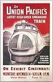 See Union Pacific's Latest High-Speed Streamline Train Vintage Railroad Travel Poster Reproduction - 2" x 3" Rectangle Magnet