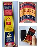 6 Pack Magnetic Lockdown Strips for Iron Door Frames High-Density Magnet Security Devices for School and Office Effective and Easy Solution for Emergency Lockdowns (Yellow)