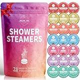 Shower Steamers Aromatherapy 21-Pack Shower Bombs Birthday Day Gifts for Her Him Mom Wife, Eucalyptus Rose Lavender Mint Essential Oil, Bath Bombs Girlfriend Birthday Self Care Gifts for Women,Men