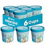 Hethstia Low Carb Konjac Pasta Cup, Cold Shirataki Fettuccine with Vinaigrette Sauce, Gluten-Free Vegan Side Dish, Keto, Sugar-Free, Low Fat, Pre-Packaged Meal, Ready to Eat, 6.7 oz (Pack of 6)