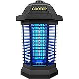 GOOTOP Bug Zapper Outdoor, Mosquito Zapper, Electric Fly Zapper, Mosquito Killer, Fly Traps, 3 Prong Plug, Flying Insects Zapper Indoor Outdoor 90-130V, 4200V, ABS Plastic Outer (Black)