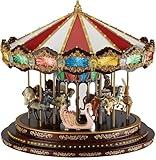 Mr. Christmas Marquee Deluxe Carousel Musical Animated Christmas Decoration, LED Lights, Plays 20 Songs, 15 Inch, Multi-Color