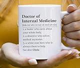 Tpdhehe Personalized Internal Medicine Graduate Mug, Doctor of Internal Medicine Definition Cup, Internist Thank You Gift, Graduation Coffee Mug