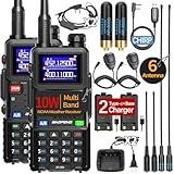 Ham Radio Baofeng Radio Long Range AR-5RM 10W Handheld NOAA Emergency Weather Radio 999CH Rechargeable Walkie Talkies with Programming Cable,USB-C Charging for Survival Gear Hunting Camping,2 Pack
