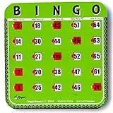 Regal Bingo Bulk Bingo Cards with Sliding Windows - Reusable Large Print Bingo Game Cards for Adults Large Group - 8 Pack, Green