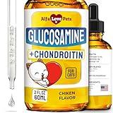 Cat Joint Supplement for All Breeds – Glucosamine for Cats and Kittens – Glucosamine, Chondroitin, MSM for Hip & Joint Care – Natural Ingredients with Chicken Flavor – 2 Oz