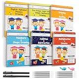 Magic Practice Copybook 6 Workbooks with Disappearing Ink Pens, Reusable Handwriting Practice for Kids, Calligraphy Practice Letter Tracing Books for Kids Ages 3-5 (8.7×6.9in)