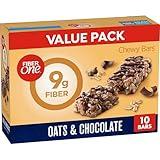 Fiber One Chewy Bars, Oats and Chocolate, Fiber Snacks, Value Pack, 10 Ct, 14.1 oz