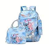 XcDeBy 3Pcs Fashion Astronaut Travel Backpack for Mens,College Aesthetic Laptop Bag Outdoor Sports for Womens with Lunch Box (hello)