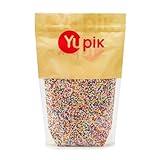 Yupik Birthday Cake Sprinkles, 2.2 lb (35.2 oz), Rainbow Nonpareil Sprinkles, Gluten-Free, Kosher, Cholesterol-Free, Sodium-Free, Fat-Free, Ideal for Ice Cream, Cakes & Donuts Decorating