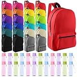 Quuhooki 24 Set Bulk Backpacks with Sport Water Bottle Back to School Supplies Kit Book Bags in Bulk for Elementary, Middle, and High School Kids Boys Girls Teens Students