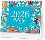 2025-2026 Desktop Calendar - 18 Months Desk Calendar from Jul. 2025 - Dec. 2026, 8.66" x 7.08" Desk Calendar (Blue)