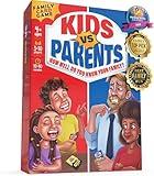 Kids VS Parents - Family Game for Kids 4-12 | Games for Family Game Night | Fun Card Games with 200 Conversation Starter Cards for 10-90 Minutes Play Time
