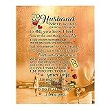 To My Husband-I Love You-Love Poem Wall Art Print, Poetic Wall Art Decor For Home Decor, Bedroom Decor, Typographic poem Gift wall art Decor for Husband, Partner, Newlywed Unframed- 11 x 14"