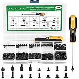 M.2 Screw Kit, 633PCS NVMe Screw M.2 SSD Mounting Kit-M2 M2.5 M3 Black Carbon Steel Laptop Notebook Computer Set with Screwdriver for Asus Gigabyte MSI Motherboards Compatible with IBM/HP/Dell
