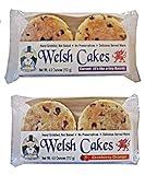 Welsh Baker Welsh Cakes - 2 Flavor Variety Box - Hand Griddled - 8 Cakes Total - 4 cakes per package - Currant and Cranberry Orange