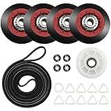 Upgrade 4392067 Dryer Repair Maintenance Kit -Perfect for Whirlpool Cabrio Duet Maytag Bravos XL Kenmore Elite Dryer Parts,with WPW10314173 Drum Roller&661570V Belt&Idler Pulley TOMOON
