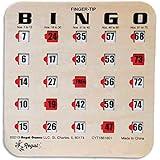 Regal Bingo Bulk Bingo Cards with Sliding Windows - Reusable Large Print Bingo Game Cards for Adults Large Group - 25 Pack, Woodgrain
