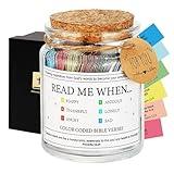 Bible Verse Jar,Scripture Prayer Cards Holy Read Me When Bible Verses Jar,Church Graduation Baptisms Confirmation Christian Gifts for Women Men Teen,Inspirational Birthday Gifts for Women Mom Friends
