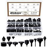 Wokape 160Pcs Rubber Bumper Assortment Kit, Black Rubber Bumper Compatible With Most Car Models Replacement