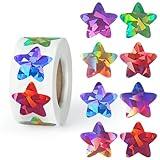 500PCS Multi-Color Star Stickers for Kids Reward, 1 inch Holographic Star Stickers for DIY, Crafts, Behavior Chart, Student Planner, School and Classroom Teacher Supplies, 8 Colors