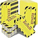 Amyhill 120 Pack Repair Tags Yellow Maintenance Required Tags with Wire Production Quality Control with 8 Inch Attached Cotton String, 2.6 x 5.3 Inch