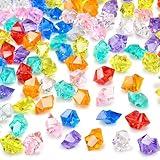 DomeStar 150Pcs Multicolored Fake Gems, Crushed Ice Rocks Fake Gemstones Plastic Crystals for Crafting Sensory Bin Filler Diving Toys Vase Fillers Table Scatter Decoration(Color Random)