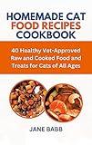 HOMEMADE CAT FOOD RECIPES COOKBOOK: 40 Healthy Vet-Approved Raw and Cooked Food and Treats for Cats of All Ages (Homemade Pet Nutrition Made Easy)