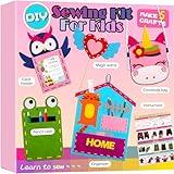 My First Sewing Kit for Kids 4-7, Felt Sewing Crafts Kit for Beginner 4 5 6 7 Year Old Girls, Play and Learn to Sew Fun Crafts Age 5-8 4-6, Toddler Embroidery Yarn Projects for Child Age 4-8