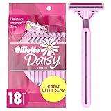 Gillette Venus Daisy Classic Disposable Razors for Women, 18 Count, Hair Removal for Women