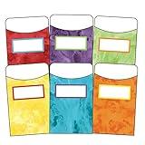 Carson Dellosa 36-Piece Library Card Pockets, Colorful Cardstock Cutouts for Classroom and Office Organization, Bulletin Board, Name Tags and Labels for School Supplies