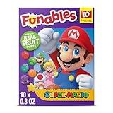 Funables Fruity Snacks, Super Mario, Assorted Fruit, Flavored Snacks, 0.8 oz 10 ct