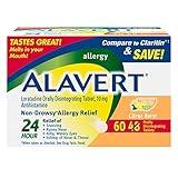 Alavert Allergy 24 Hour Relief, Citrus Burst Flavor, Orally Disintegrating Allergy Tablets, Non-drowsy Antihistamine, Loratadine 10mg, 60 Count