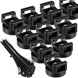 Yookeer Magnetic Zip Tie Mount Multipurpose Cable Holder Magnets Magnetic Wire Management Bases with Heavy Duty Zip, Mount Nylon Cable Ties in Total(60 Pieces,22 mm)