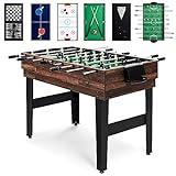 Best Choice Products 10-in-1 Combo Game Table Set w/Hockey, Foosball, Pool, Shuffleboard, Ping Pong, Checkers, Bowling, and Backgammon - Walnut