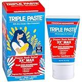 Triple Paste 3X Max Diaper Rash Ointment, Maximum Strength with 40% Zinc Oxide Ointment for Severe Diaper Rash, 2 oz Tube
